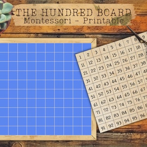 Planche Montessori 100 | Activité mathématique Montessori | Enseignement à domicile | Pratique des mathématiques | Ressource Montessori pour la classe | Activité imprimable