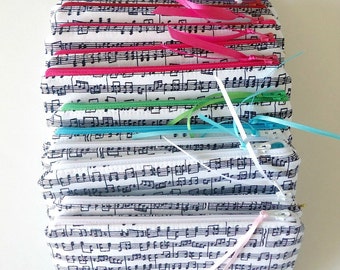 Music lover Zipper pouch, Choose your size, Piano teacher, Band kids, Coin purse, Pencil case, Sustainable gift, Custom made in USA