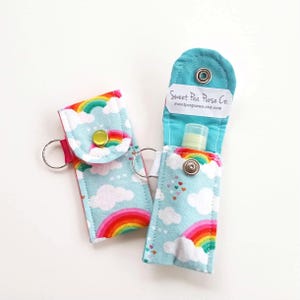 Rainbow Lip Balm Keyring, fun lipbalm holder, eco-friendly