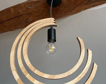 Luminaire / suspension design chêne/ bois