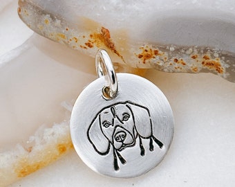 Beagle Dog Charm - Sterling Silver Dog Charm - Add to Your Favorite Chain