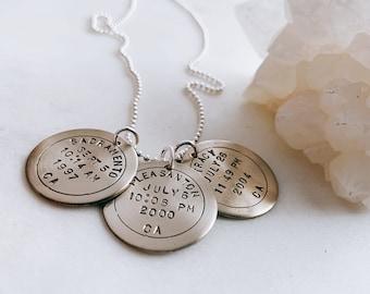 Personalized Postmark Charm Necklace