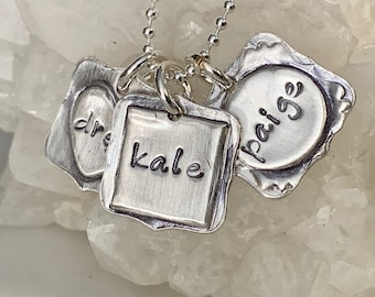 Hand Crafted Personalized Jumble Charm Necklace for Mom