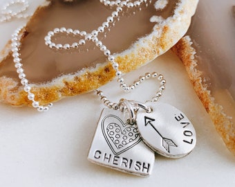 Cherish Love Jumble Charm Necklace for Her