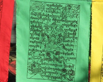 Tibetan Prayer Flags 10-flag set silkscreened (each 8"x6")