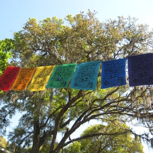 Pride, Compassion, Love: Blessings Prayer Flags  (8&quot;x6&quot;) in 7 Rainbow Colors