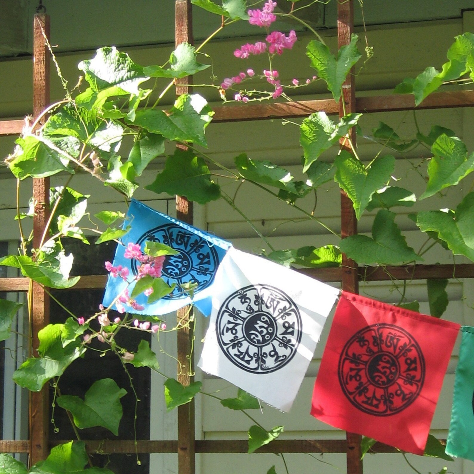 Dharma Prayer Flags With Tibetan Compassion Mantra / String of 10 ...