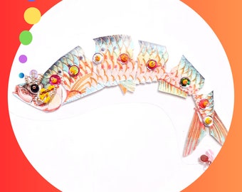 Poisson sardine à suspendre, brodée et colorée, décoration à suspendre pour la maison, petit cadeau original et joyeux
