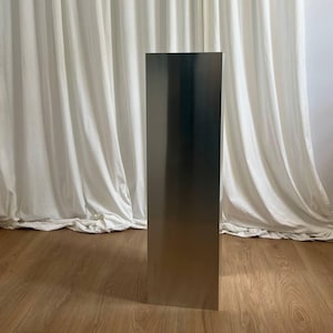 Aluminum stand. Side table. Designer furniture. Home decor. Metal high table. Stainless steel table.