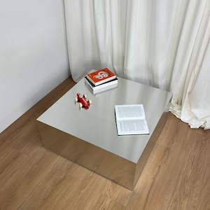 Metal coffee table. Aluminum table. Modern table. Home decor. living room table. Designer table.