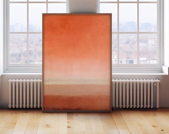 抽象的な砂漠のウォールアート、温かみのあるアースカラーのミニマリストプリント、モダンなボヘミアン風インテリア、モダンでトレンディなウォールアート、カリフォルニアのポスター、デジタルダウンロード