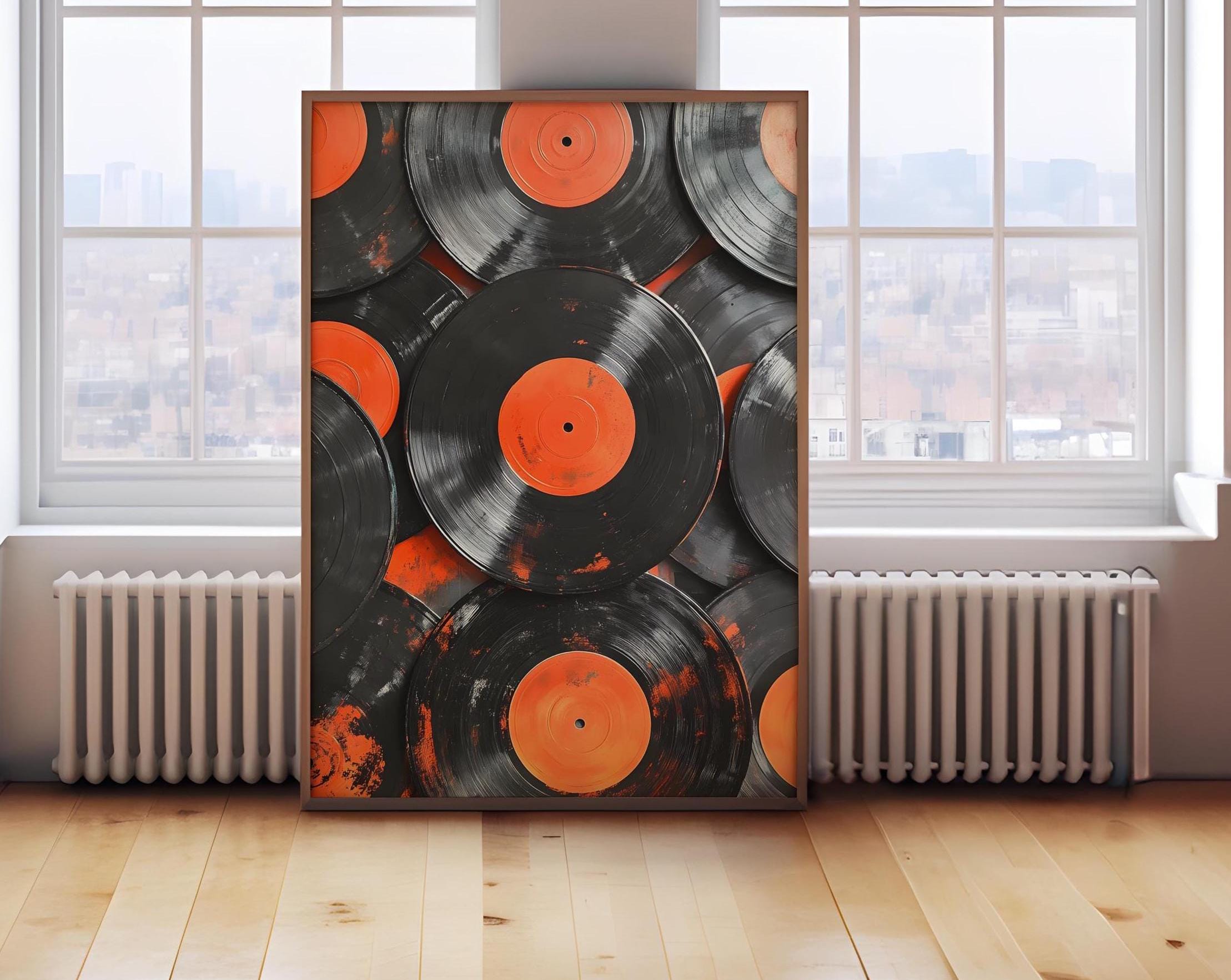 Retro Grunge Music Poster, Vintage Vinyl Wall Art, Funky Music Print, Music Wall Art-Trendy Decor, Digital Download, Large Print-DIY art