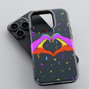 Pride Month Phone Case for iPhone 15 Pro Max, Samsung S24 Ultra, Google Pixel & Xiaomi - Double Layer Case Gay accessory Gift for friend