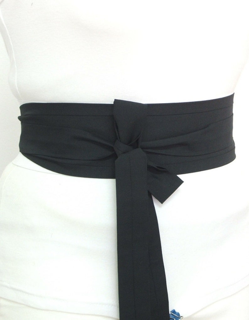 Black Obi belt sash wrap by loobyloucrafts There are so many ways to style this belt have fun with it image 3