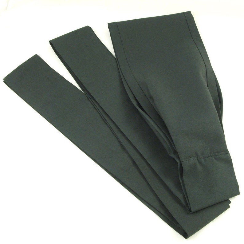 Dark academia clothing dress fashion accessory wide black waist belt sash tie obi Evening party costume belt sash image 5