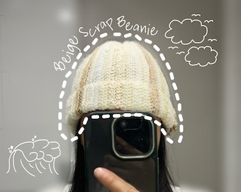 Beige Scrap Beanie