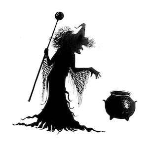 2 pc Brand New, Clear Stamps, Willow The Witch, Halloween