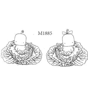 2 pc Brand New, Never Used Cling Stamp, Cabbage Patch Babies