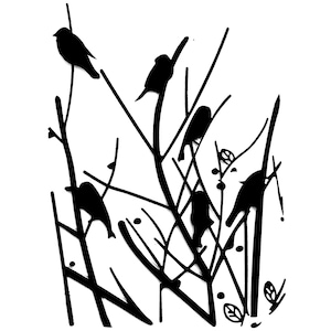 Brand New, Embossing Folder, Birds On Branches