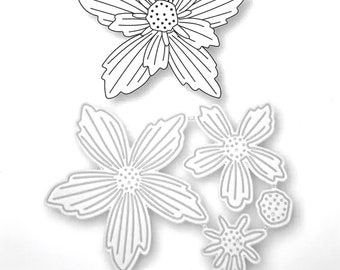 Never Been Used, 4 Pc Metal Cutting Die, Flowers