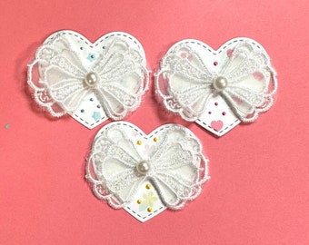3 Piece Embellishments For Cards Or Tags, Scrapbooking, Journal