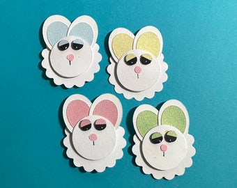 2 pc Small Bunny Faces