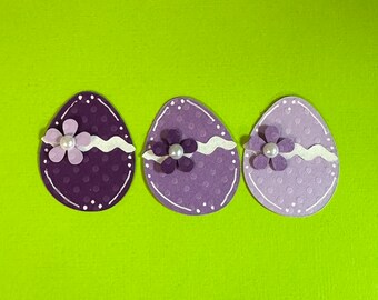 3 pc Egg Shape Embellishments