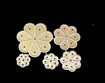 Never Been Used Before, 5 pc Flower Cutting Dies