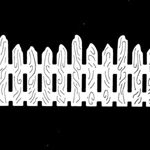 6 Die Cuts, Detail Wooden Fence