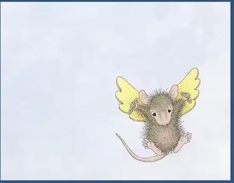 3 Pc Brand New, Cling Mouse Stamp, Flying - Etsy