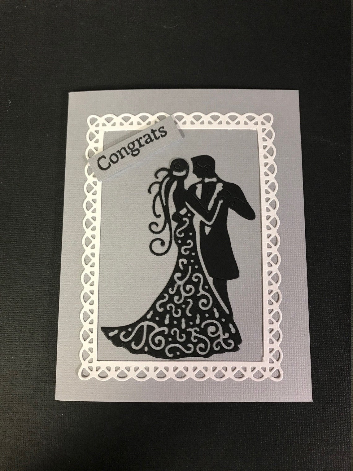 Die Cut Greeting Card Wedding Couple Anniversary Card Etsy
