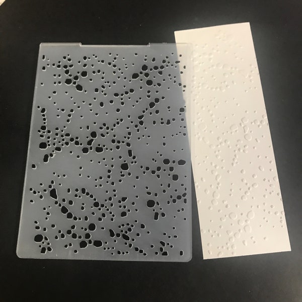 Brand New, Used Once For Picture, Embossing Folder, Splatter Dots