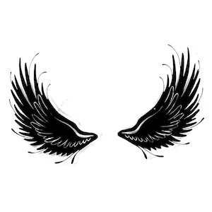 Large, 2 pc Brand New, Never Used Cling Stamps, Large Angel Wings