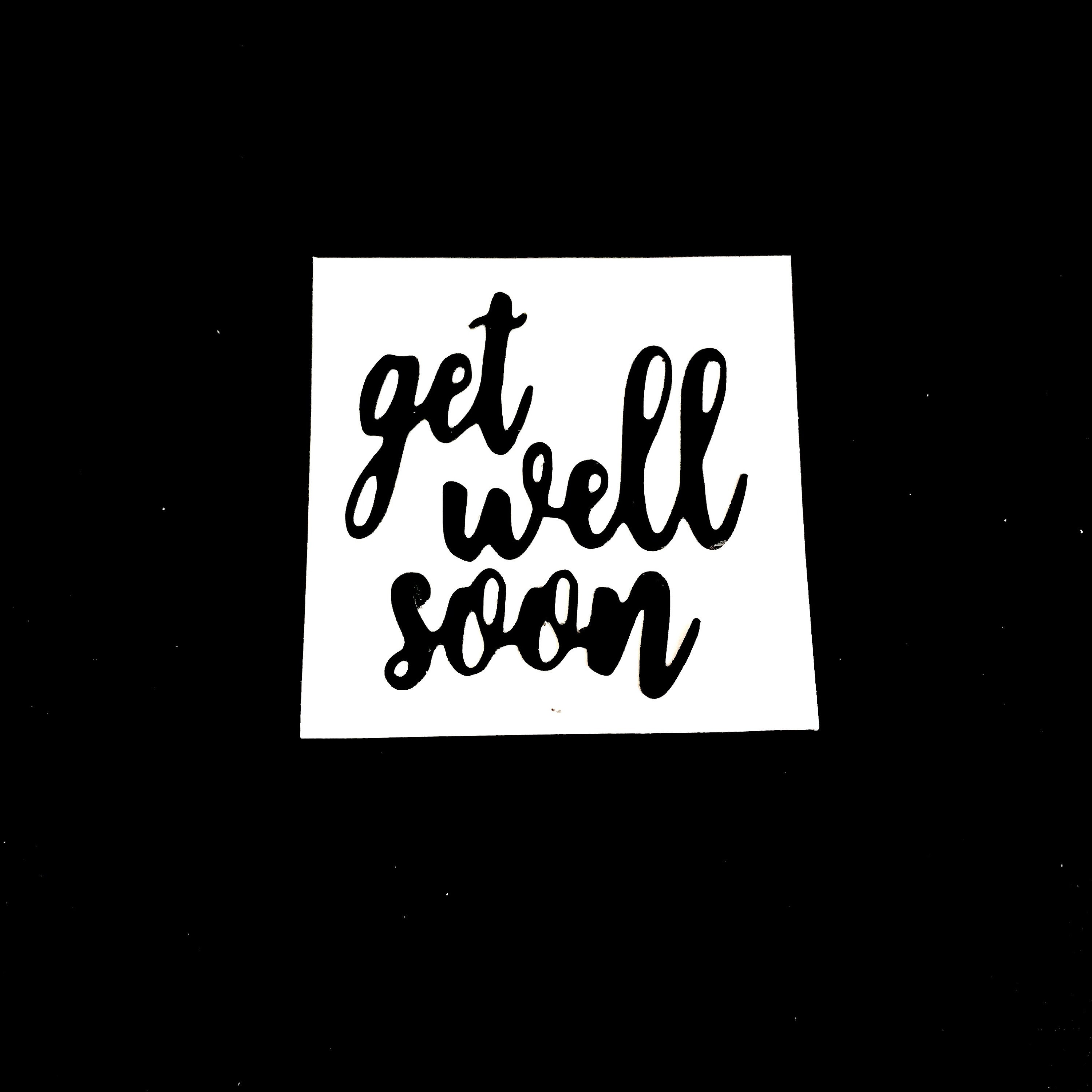 6 Die Cut Words Get Well Soon Embellishments Card Making | Etsy