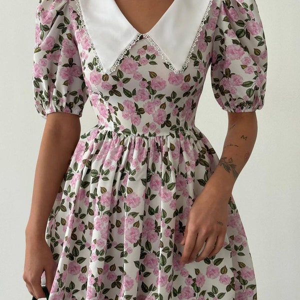 Blumen Mini Kleid