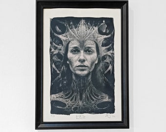 Sigil Black, original cyanotype print