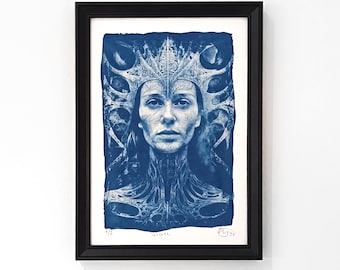 Sigil, original cyanotype print