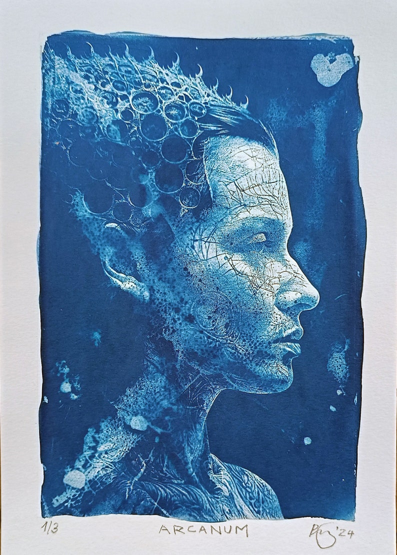 Arcanum, original cyanotype print zdjęcie 4