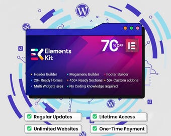 ElementsKit Elementor Addons: Header, Footer, Megamenu Builder, Wordpress Plugin