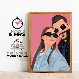 Faceless Portrait, individuelle Illustration, personalisiertes Foto, Foto Illustration, personalisiertes Porträt, Geschenk Freund, Freundin Geschenk