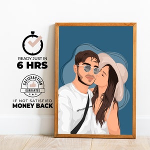 Custom drawing from Photo, personalzied Anniversary GIFTS, Boyfriend gift, Engagement Gift, Personalized gift, gift for her, custom wall art