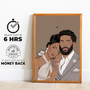 couple portrait, engagement gift, marriage proposal, drawing from photo, Faceless Portrait, wall decor gift for him, digital prints, gifts