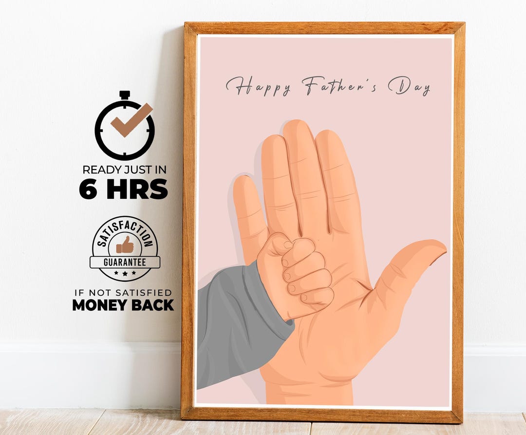 Custom Father’s Day Gift, Personalized Father and Baby Wall Art ...