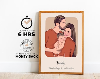 Custom Minimalist Digital Portrait Faceless Illustration ASAP - Faceless Digital Art. Printable Art. Profile picture. Personalized Gift