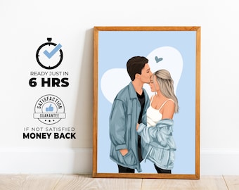 Custom Faceless Portrait, Faceless Portrait Print, Custom Portrait, Faceless Digital Portrait, Couple Digital Faceless Illustration, ASAP