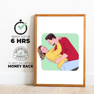 Ritratto senza volto, illustrazione personalizzata, foto personalizzata, illustrazione fotografica, ritratto personalizzato, regalo fidanzato, regalo fidanzata