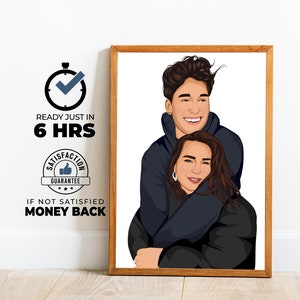 Benutzerdefinierte Illustration Faceless Portrait, personalisiertes Geschenk, Zeichnung vom Foto, personalisiertes Porträt, Geschenk Freund, Freundin Geschenk