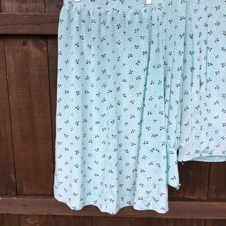 Fab 1980s handmade bow print 3 piece skirt set At this moment
