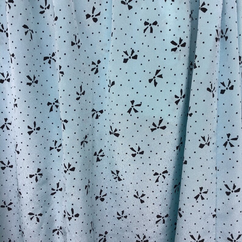 Fab 1980s handmade bow print 3 piece skirt set At this moment