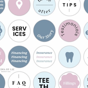 Neutral Dentist Instagram Highlight Covers | 70 Editable Canva Icons for Dental Practices | Aesthetic Story Highlights for Dentists